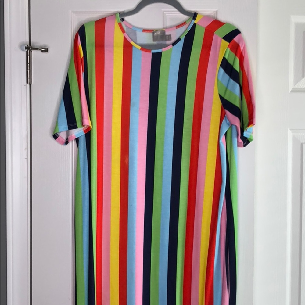 ASOS rainbow maxi dress / size 8